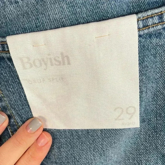 Boyish Medium Wash The Quincy Split Cropped Straight Leg Jean - Picture 11 of 13